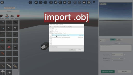 Import .obj files